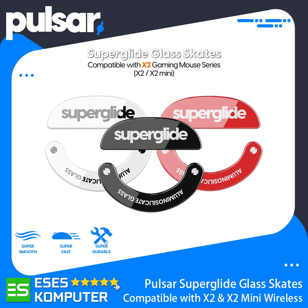 Pulsar Superglide Glass Skates for X2 / X2 Mini Wireless Gaming Mouse