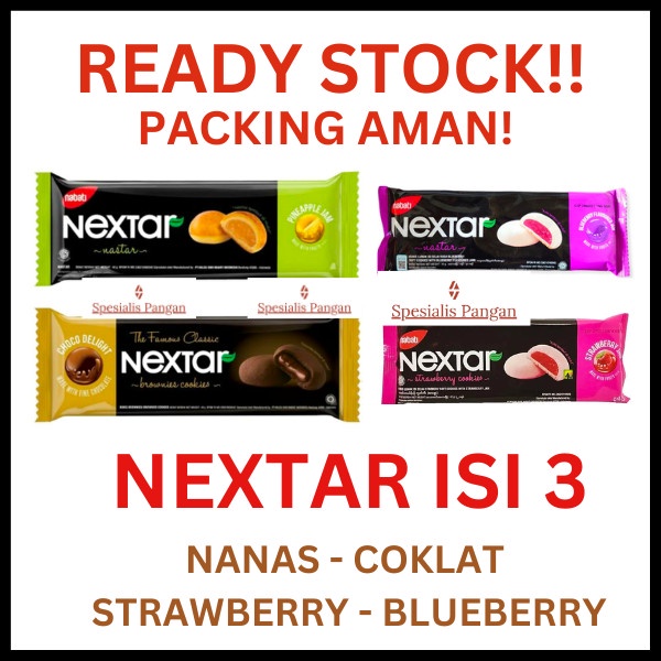 

PROMO!! NEXTAR ALL VARIAN ISI 3 NEXTAR COKLAT NASTAR NANAS Brownies