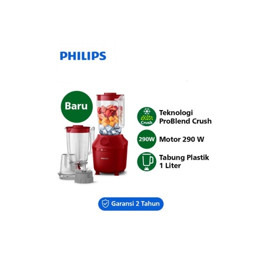 PHILIPS Blender Plastik 1 L HR2042 Garansi Resmi Philips Indonesia 2 th