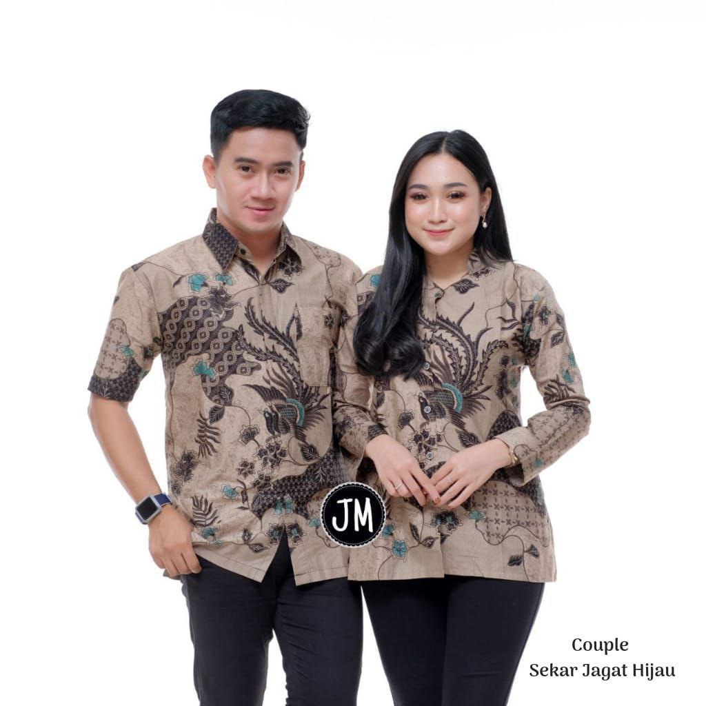 Batik Couple Modern Baju Batik Wanita Modern Atasan Batik Kerja Wanita Blouse Batik M L XL XXL Seragam Batik Kantor Batik Alina