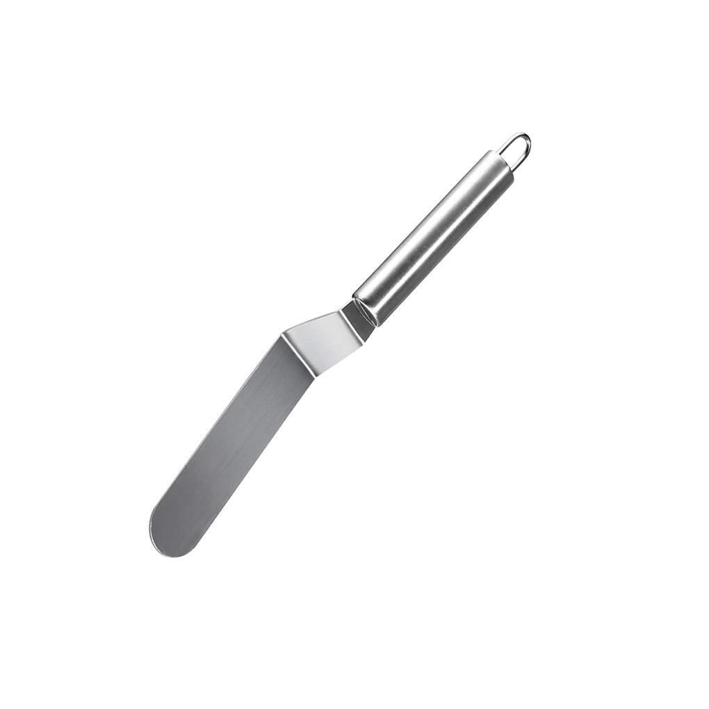 Spatula Kue Stainless Steel Gagang Metal Dengan Lubang Spatula Dekorasi Kue Baking Tool 10 &quot;