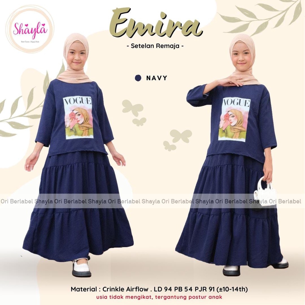 Baju Anak Perempuan Setelan Rok Anak Remaja Tanggung Perempuan / Stelan Rok Casual Terbaru