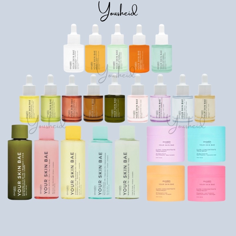 avoskin your skin bae alpha arbutin azeclair kombucha lactic acid vit c niacinamide mandarin orange