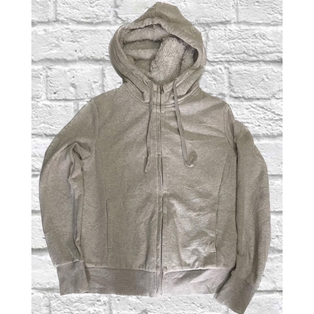hoodie zipper uniqlo sherpa