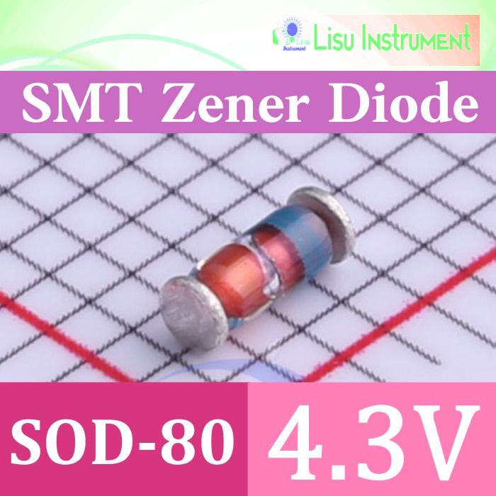 4.3V 0.5W Zener Diode 1/2W 4V3 LL34 SOD80C SMD SMT