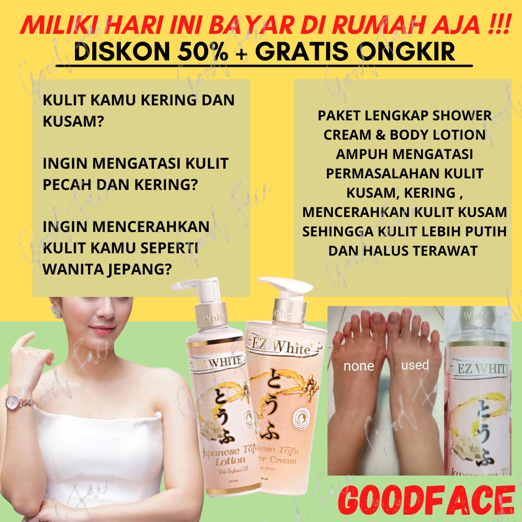 EZ WHITE JAPANESE TOFU LOTION 250ML - LOTION PEMUTIH BADAN - PEMUTIH BADAN PERMANEN