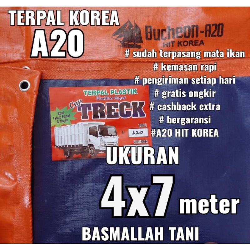 Terpal Korea A20 Ukuran 4x7 meter cap TRECK