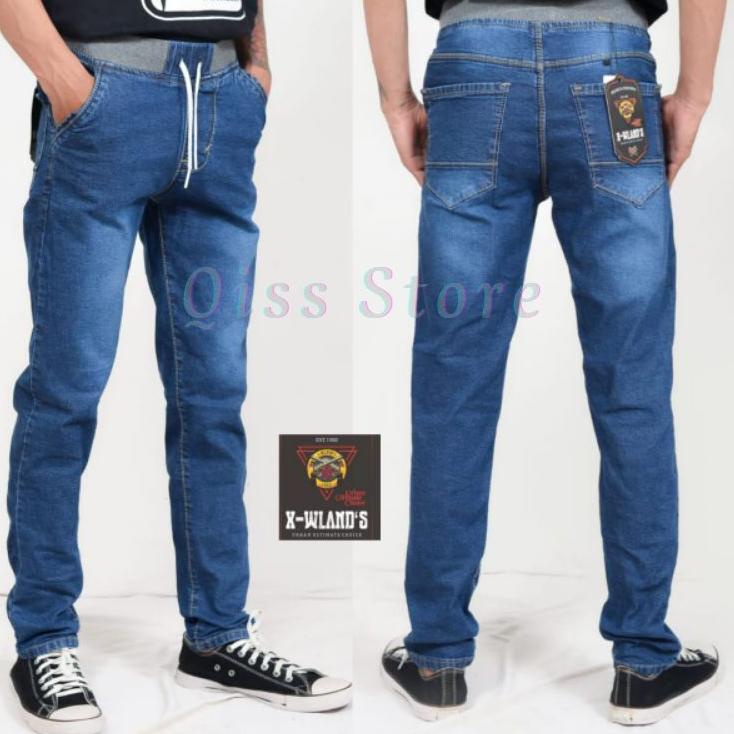 Murah Banget CELANA JEANS PANJANG PRIA SLIMFIT PINGGANG KARET | CELANA JEANS PRIA PINGGANG KARET/JEA