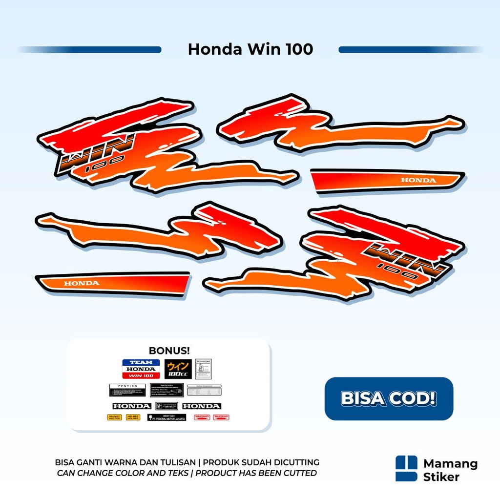 Striping Honda Win 100 Original (17) Variasi Traill Treill Trill Japan Jepang Custom Racing 1984 200