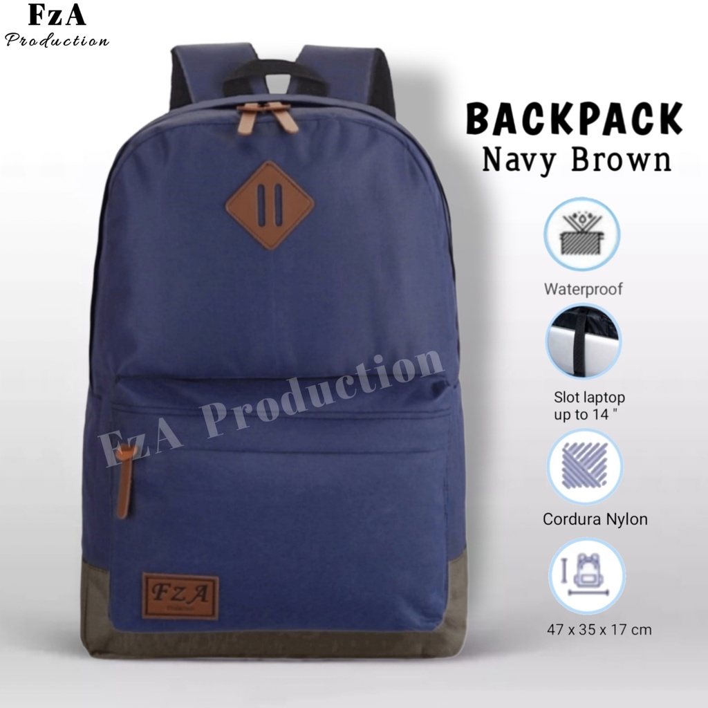 FzA Official - Tas Ransel Gendong Laptop Distro Sekolah Kuliah Pria Wanita Backpack Murah Original Tas Punggung Laptop - NBQSD