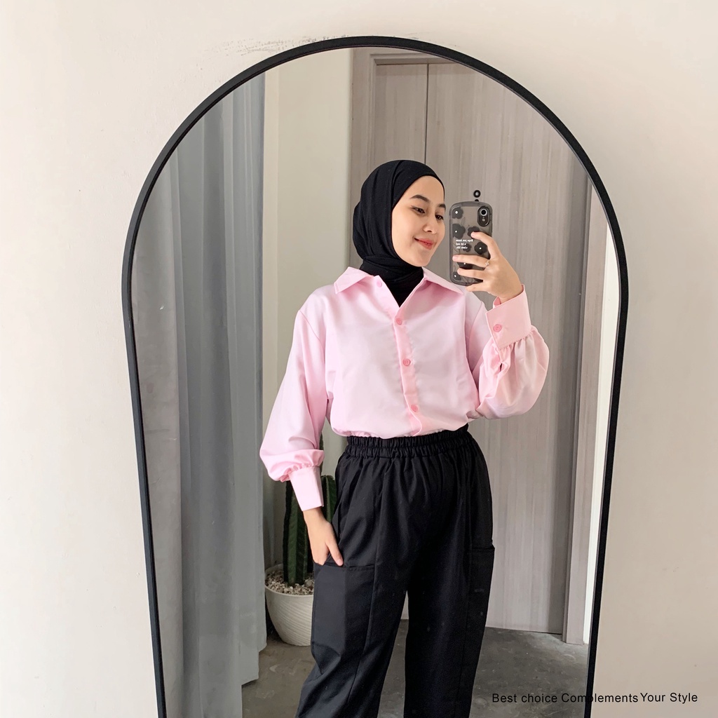 Lyca Top Blouse Atasan Wanita Basic Polos  By Mahyra