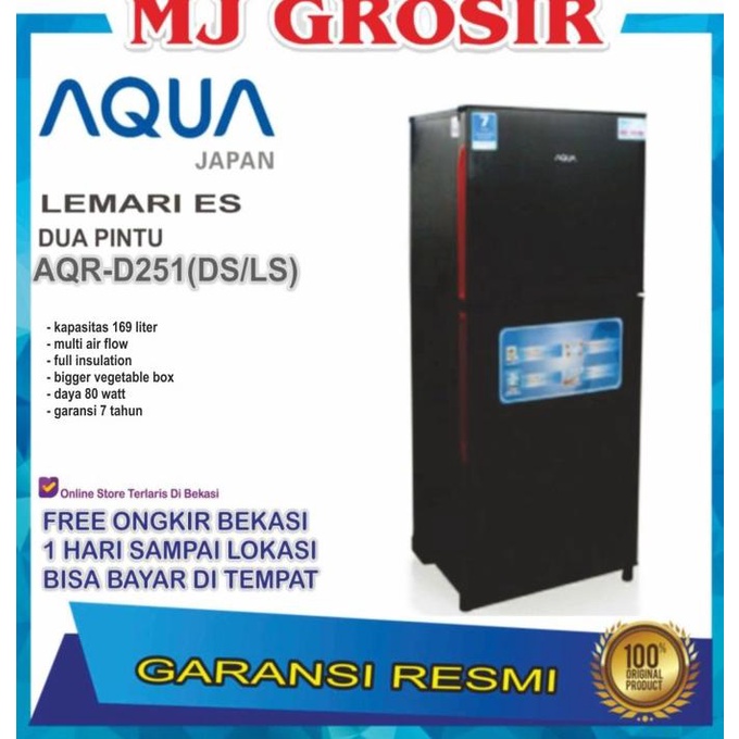 Kulkas Aqua Japan Aqrd 251 Lemari Es 2 Pintu Aqrd251 Low Watt