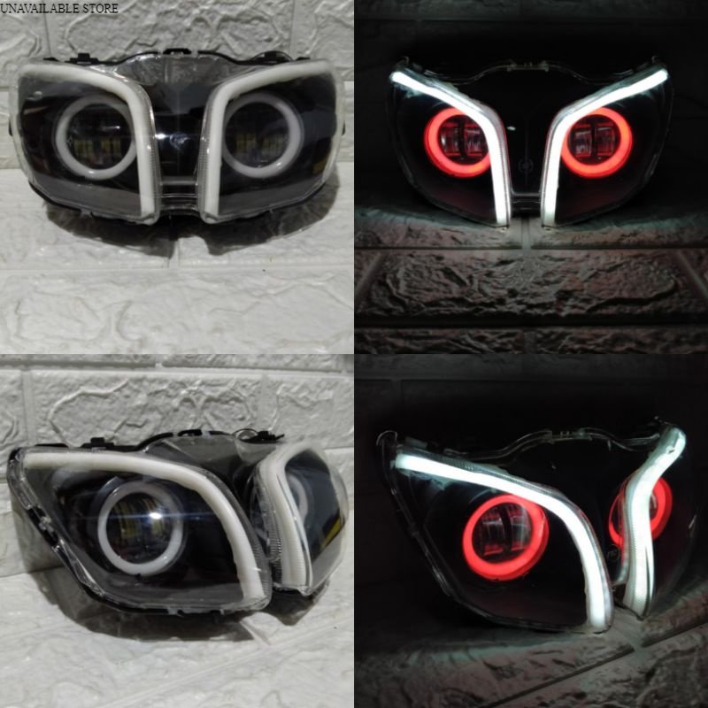 ✔✔ PAKET LAMPU DEPAN HEADLAMP REFLEKTOR DAYMAKER PROJIE PROJI JUPITER Z 115 2010 SALIP JUPITER ROBOT