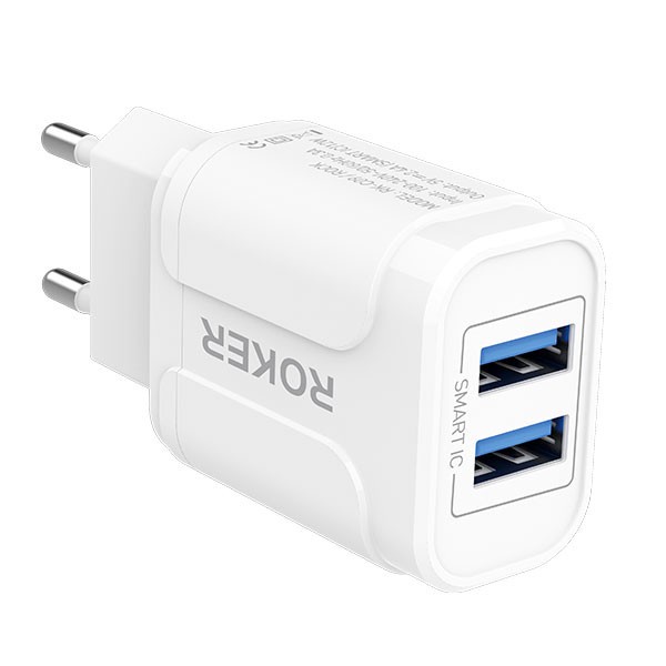 BATOK CHARGER ROKER ROCK RK-C09 2USB 2.4A - ADAPTOR CHARGER PERPCS