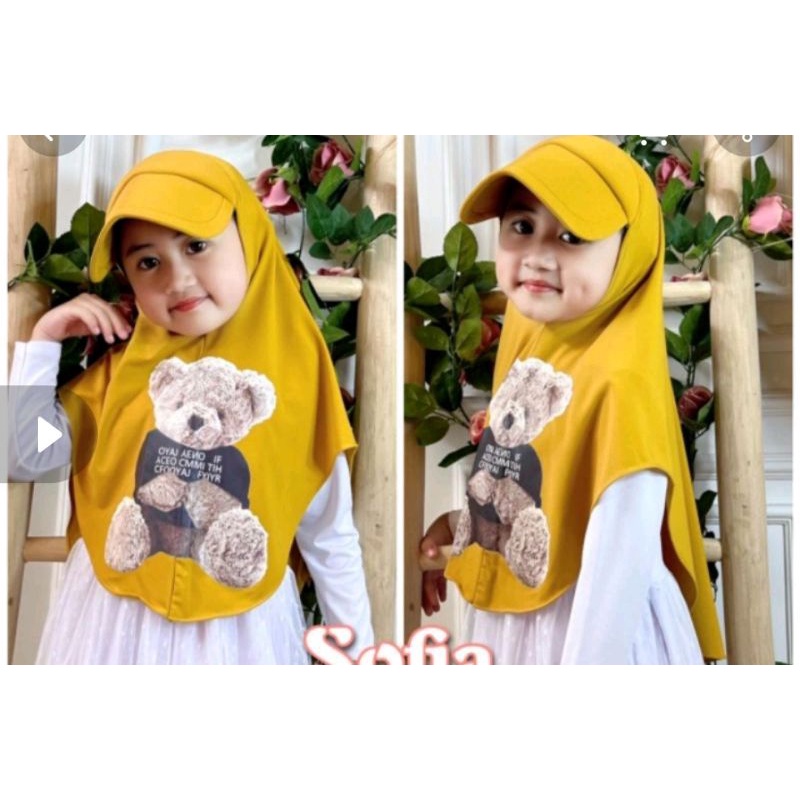 Hijab Topi Anak / Jilbab Topi / Hijab Modern