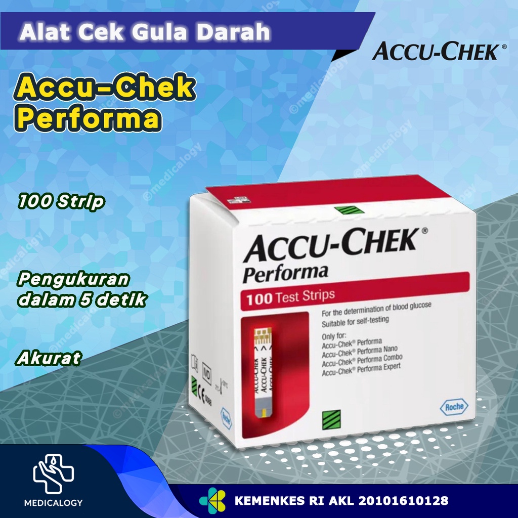 Accu Chek Performa Strip Alat Cek Gula Darah Isi 100