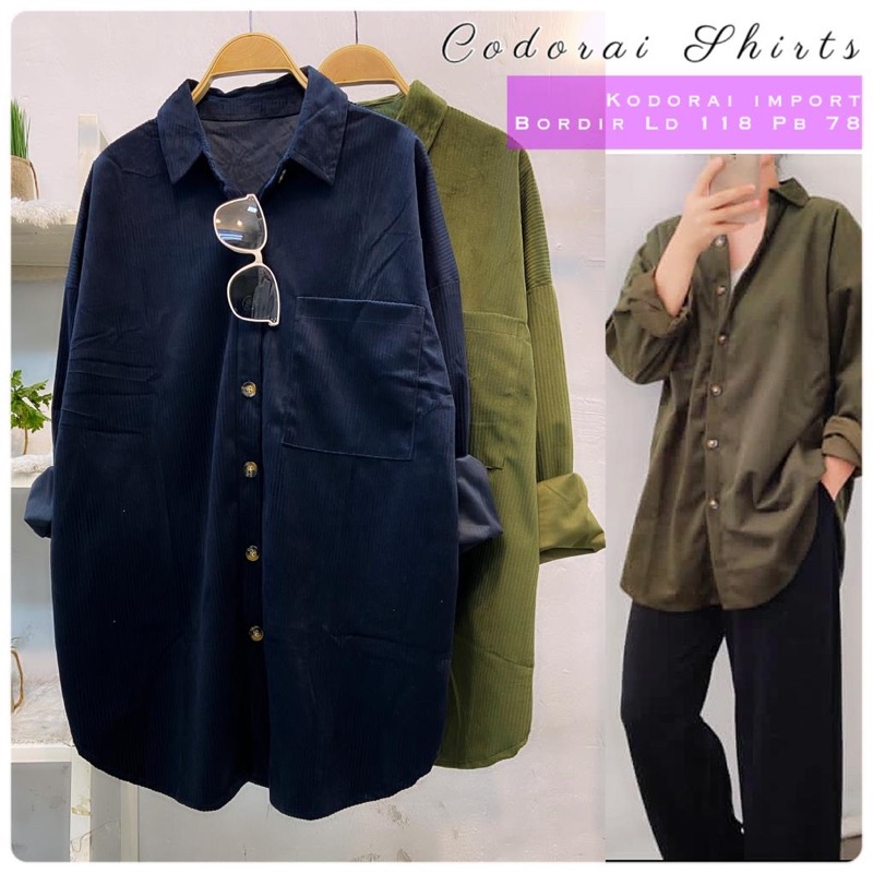 Kemeja kodorai impor