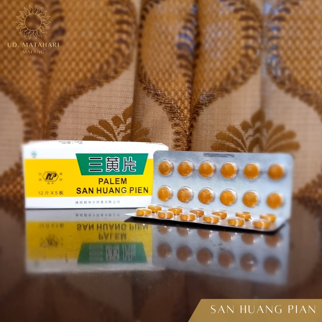 SAN HUANG PIAN (PALEM SAN HUANG PIEN) - ECER 1 STRIP / KOTAK ISI 5 STRIP | OBAT HERBAL CINA UNTUK ME
