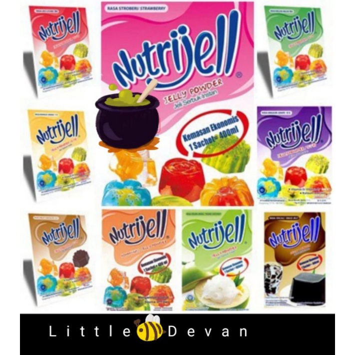 nutrijell bubuk jelly instan / nutrijel jeli instan kemasan ekonomis 10gr