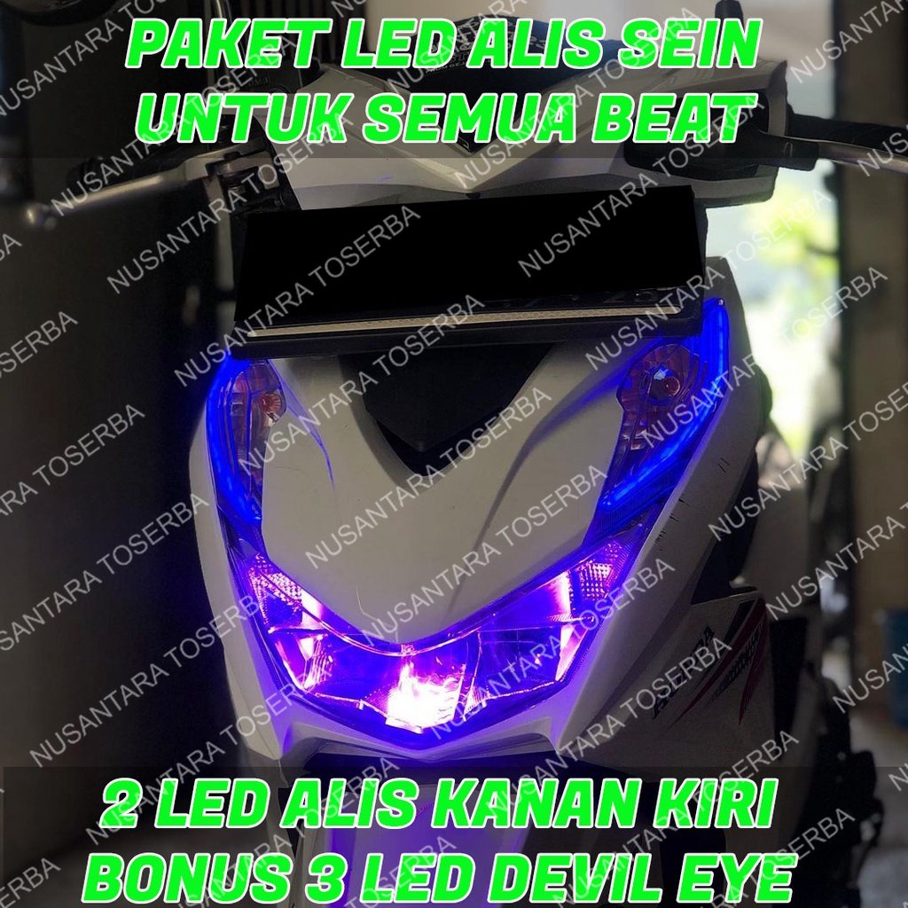 LAMPU ALIS DRL LED BEAT UNTUK SEMUA BEAT LAMPU ALIS MOTOR BEAT NEW AKSESORIS MOTOR BEAT LED LAMPU SE
