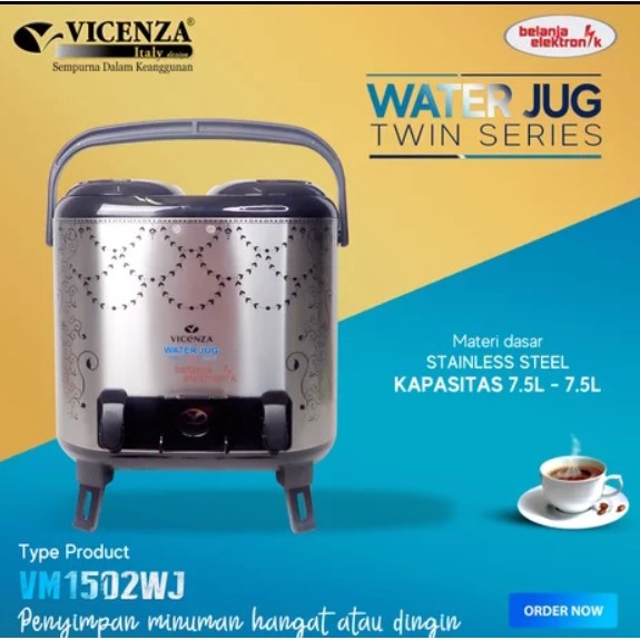 Water Jug Milk bucket twin series stainless Kapasitas 15L