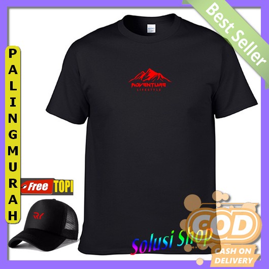 Baju Kaos Pria Distro Terbaru 2022 Kaus Trend Casual Tebal Murah Pakai Kaos Lengan Pendek Adventur