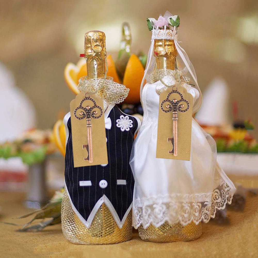 5pcs Key Shaped Bottle Opener Portable Gantungan Kunci Pembuka Botol Bir/Keychain Souvenir Beer Opener Untuk Wedding Decor