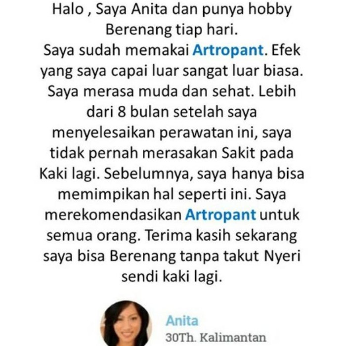 TERBATAS ARTROPANT CREAM ORIGINAL 100% ASLI KRIM HERBAL UNTUK SENDI TERMURAH