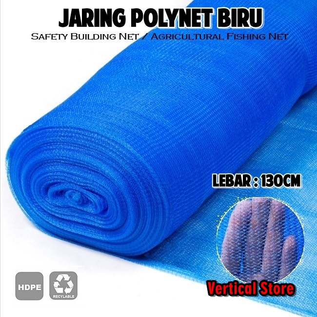 Jaring Polynet Biru Meteran / Jaring Pagar Tanaman / Blue Net Import