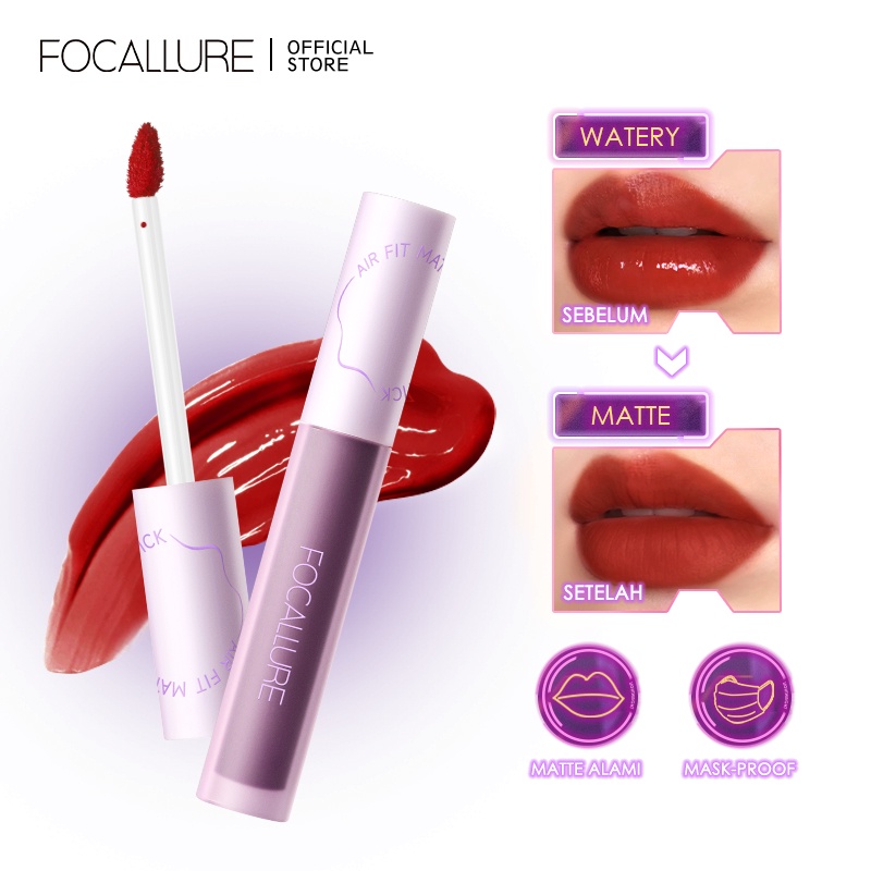 FOCALLURE New Long-Lasting &amp; Ultra-Matte Waterproof Lipstick (100% Original, BPOM Certified)