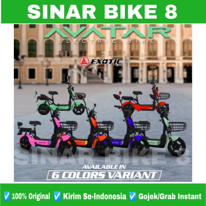 Sepeda Listrik Electric E Bike EXOTIC AVATAR 500 Watt Removable Batrey