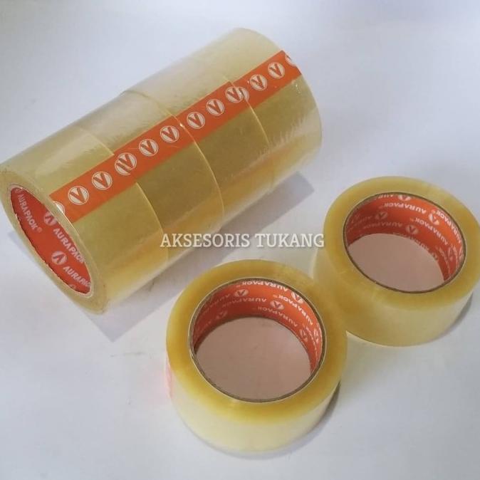 

Termantab] Lakban Bening 2 Inch x 90 yard ( 45 mm x 90 yard ) Aurapack