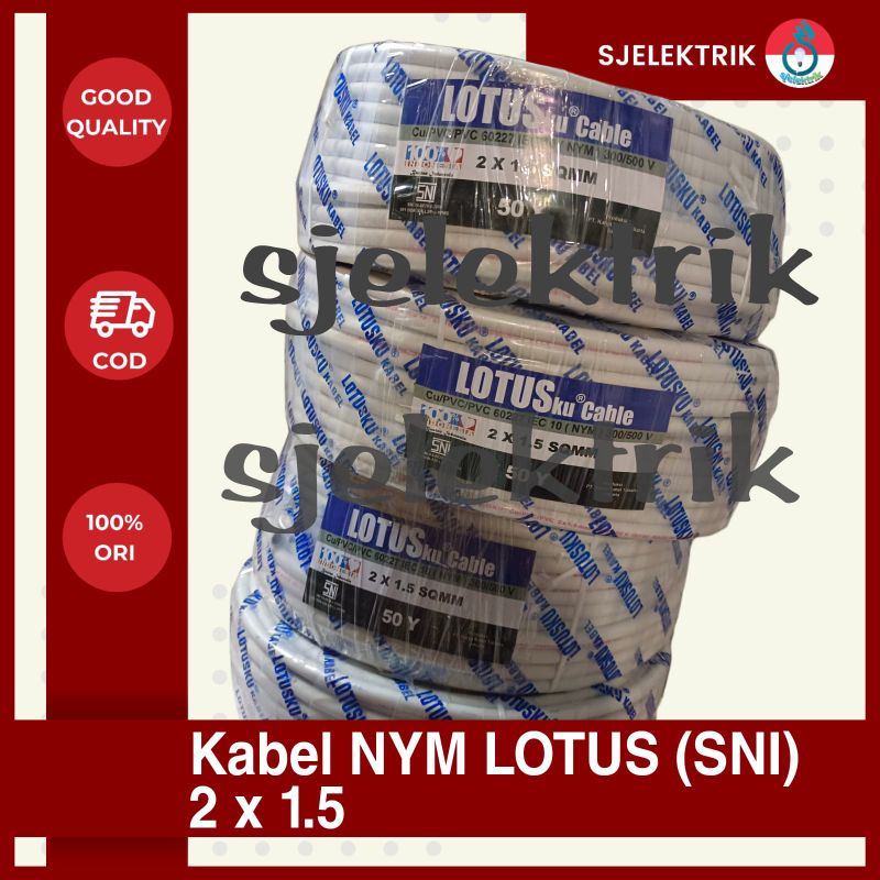 Kabel Listrik NYM 2x1,5/LOTUS Cable NYM 2x1,5 50y