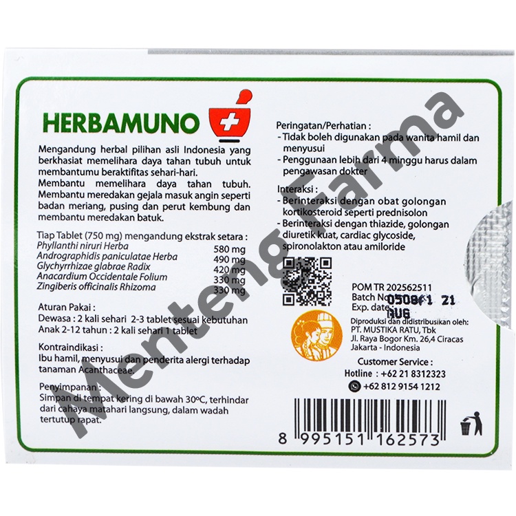 Herbamuno 4 Tablet - Multivitamin Dengan Kandungan Alami