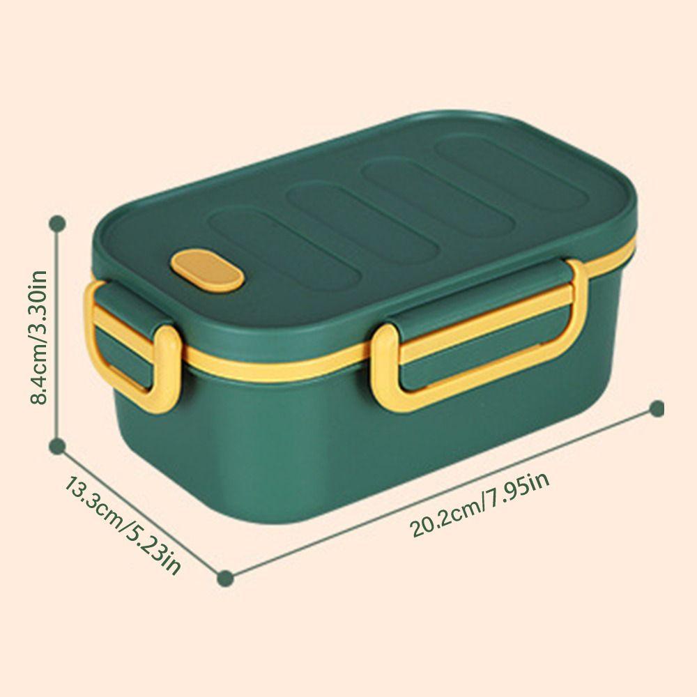 Top Lunch Box Portable Untuk Pelajar Pekerja Kantor Wadah Makanan Dua Lapis