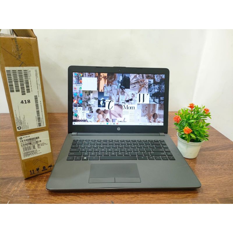 Laptop HP 240 G6 CORE i3-6006U HD Graphics 520 Ddr4 4GB SSD 128GB HDD 500GB Fullset Second Murah Ber