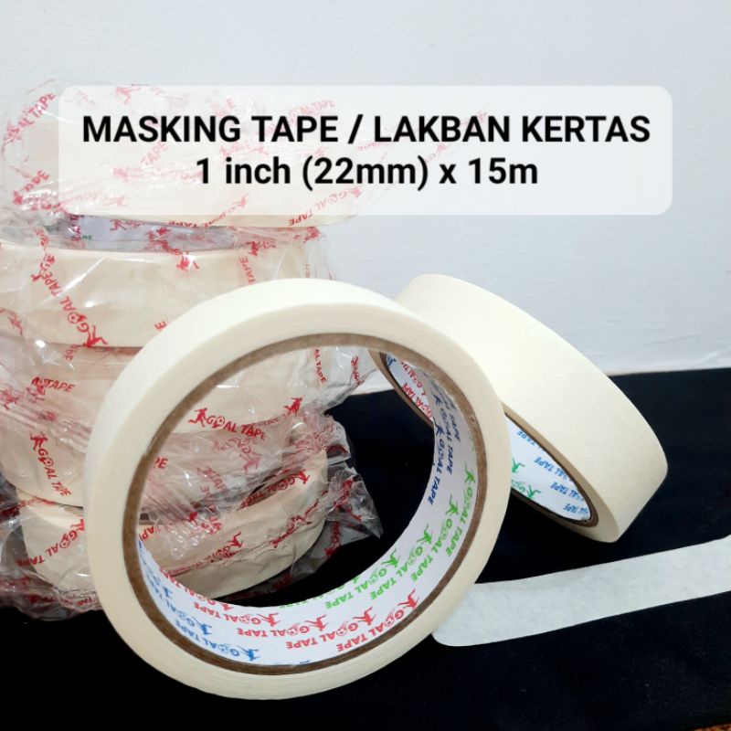 

bigta_MASKING TAPE sedang 1inch x 15m / LAKBAN KERTAS SEDANG