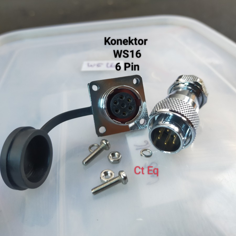 WS16 Plug Male 6 Pin Plug n Socket IP67 IP68 WS16 6 Pin