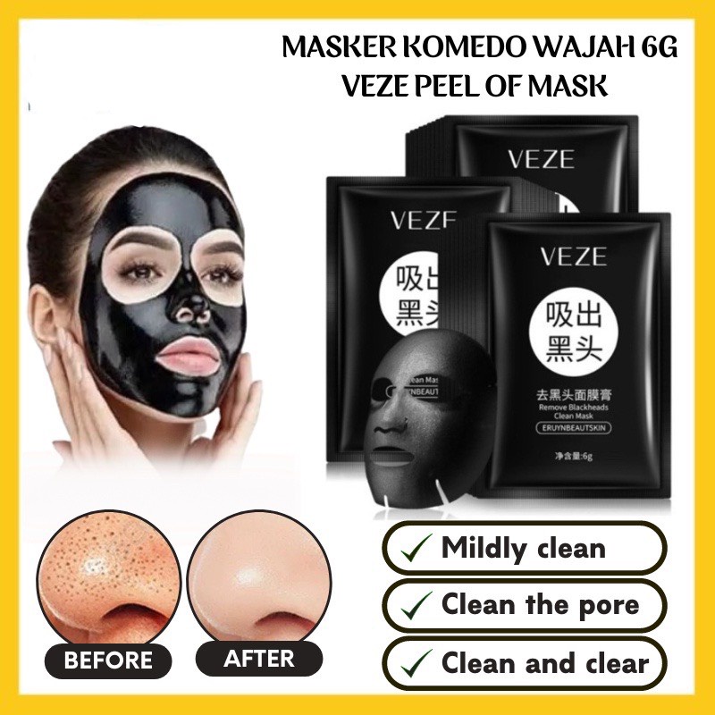 Masker Komedo Masker Peel VEZE dan KNIVEA Off Mask Remove Blackhead And Whitehead Hilangkan Blackhead Travel Pack 6g Termurah Menghilangkan Dan Mengangkat Komedo