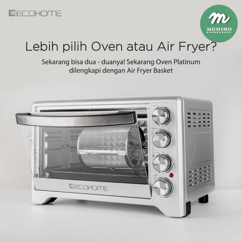 Ecohome Oven Listrik Dengan Air Fryer Low Watt Kapasitas Besar