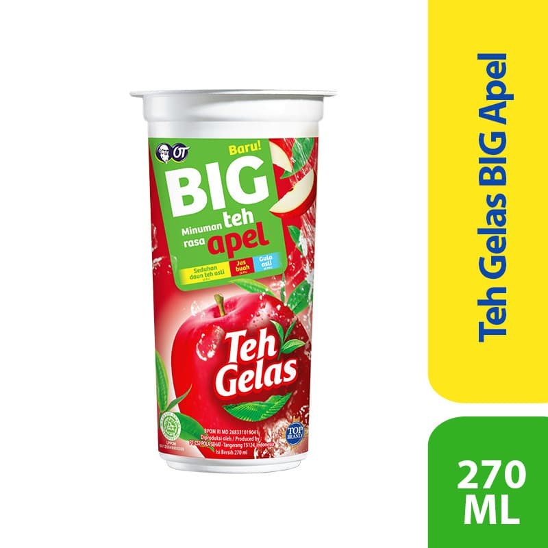 Jual Teh Gelas Big Cup Apel 270 Ml Shopee Indonesia