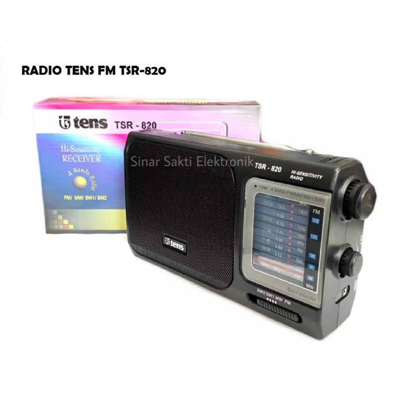 Radio tens Portable FM AM Jadul Suara Jernih AC DC baterai listrik