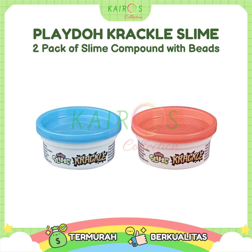 PlayDoh Krackle Slime 2 Pack of Slime Compound with Beads