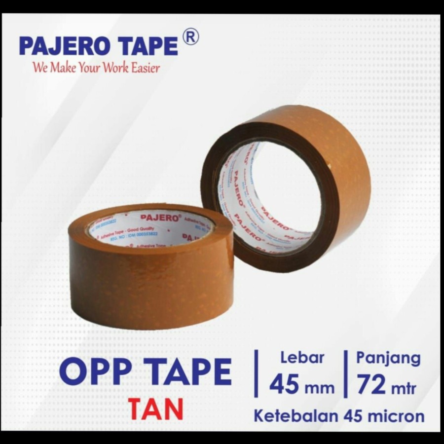 

Isolasi Lakban OPP Coklat Pajero 2 inch 72 Meter
