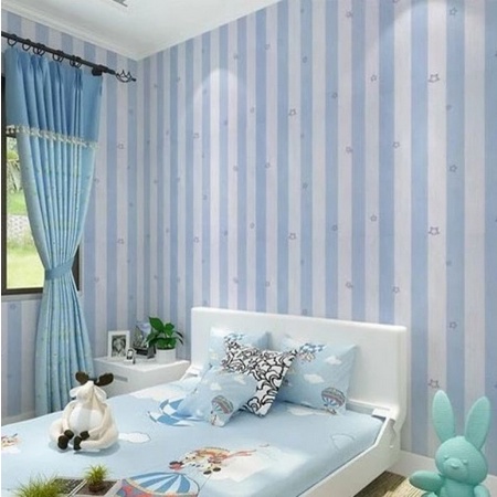 Wallpaper Sticker Motif Biru Bintang 8M