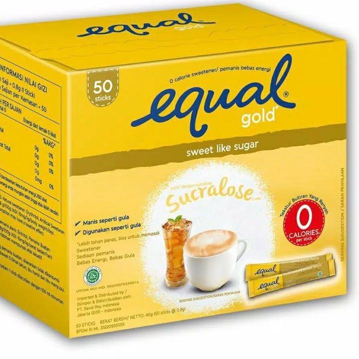 

TRXE9q4P--equal gold Zero calorie sweetener pemanis buatan 50 stick
