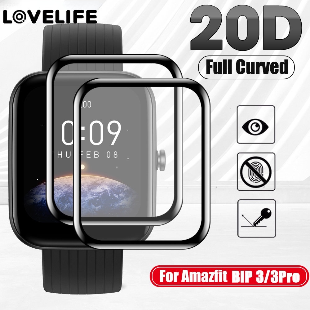 Film Pelindung Layar Smartwatch 3D Anti Gores / Sidik Jari Untuk Huami Amazfit BIP 3 / 3Pro