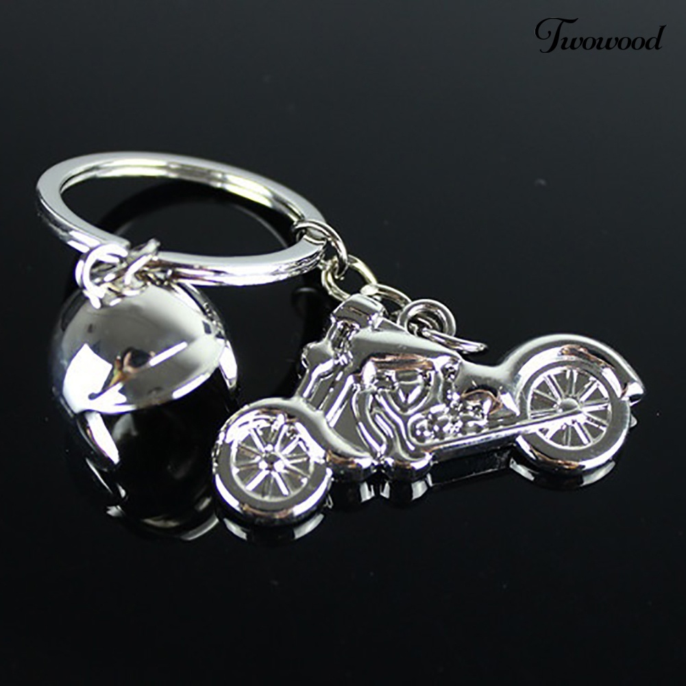 Twowood Gantungan Kunci Bentuk Helm Motor Untuk Hadiah