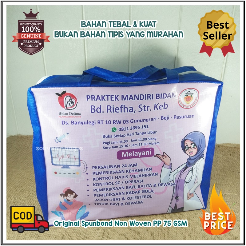 Tas Souvenir Bidan Dokter Klinik Ultah Maulid Natal Resleting Murah Souevenir Ulang Tahun Anak Murah Goodie Bag