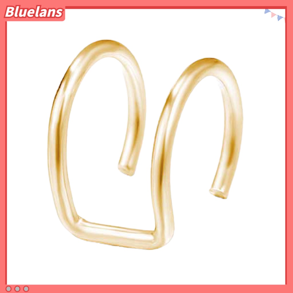 Bluelans 12Pcs Women Metal Earrings Nightclub Pierced Free Simple Ear Clips Jewelry Gift